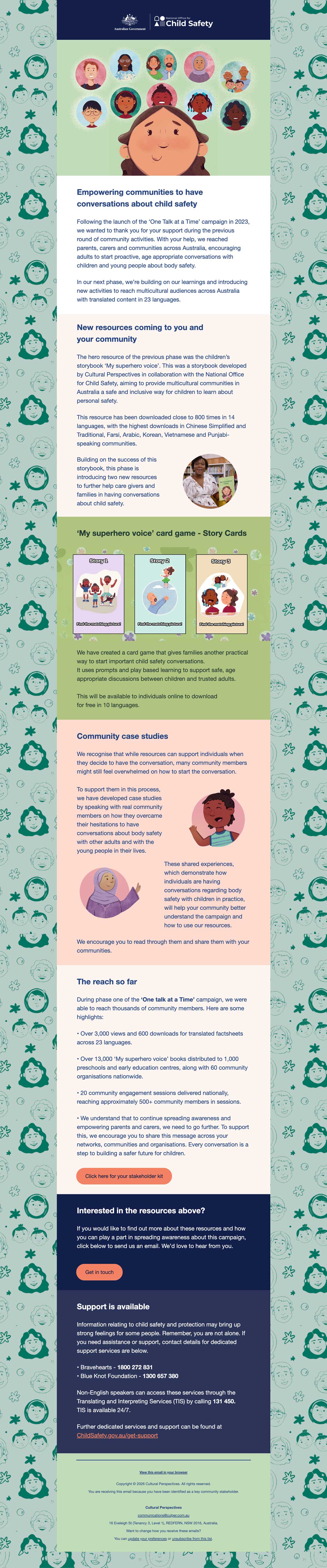 Child Safety Phase 2 eDM design
