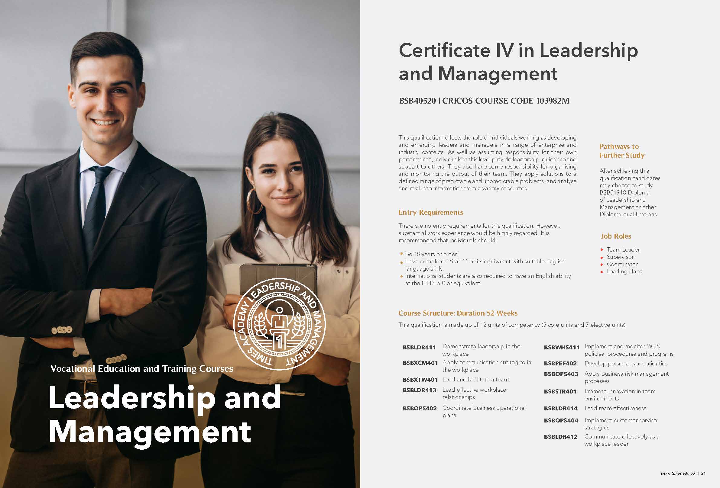 Times Academy course guide page 10