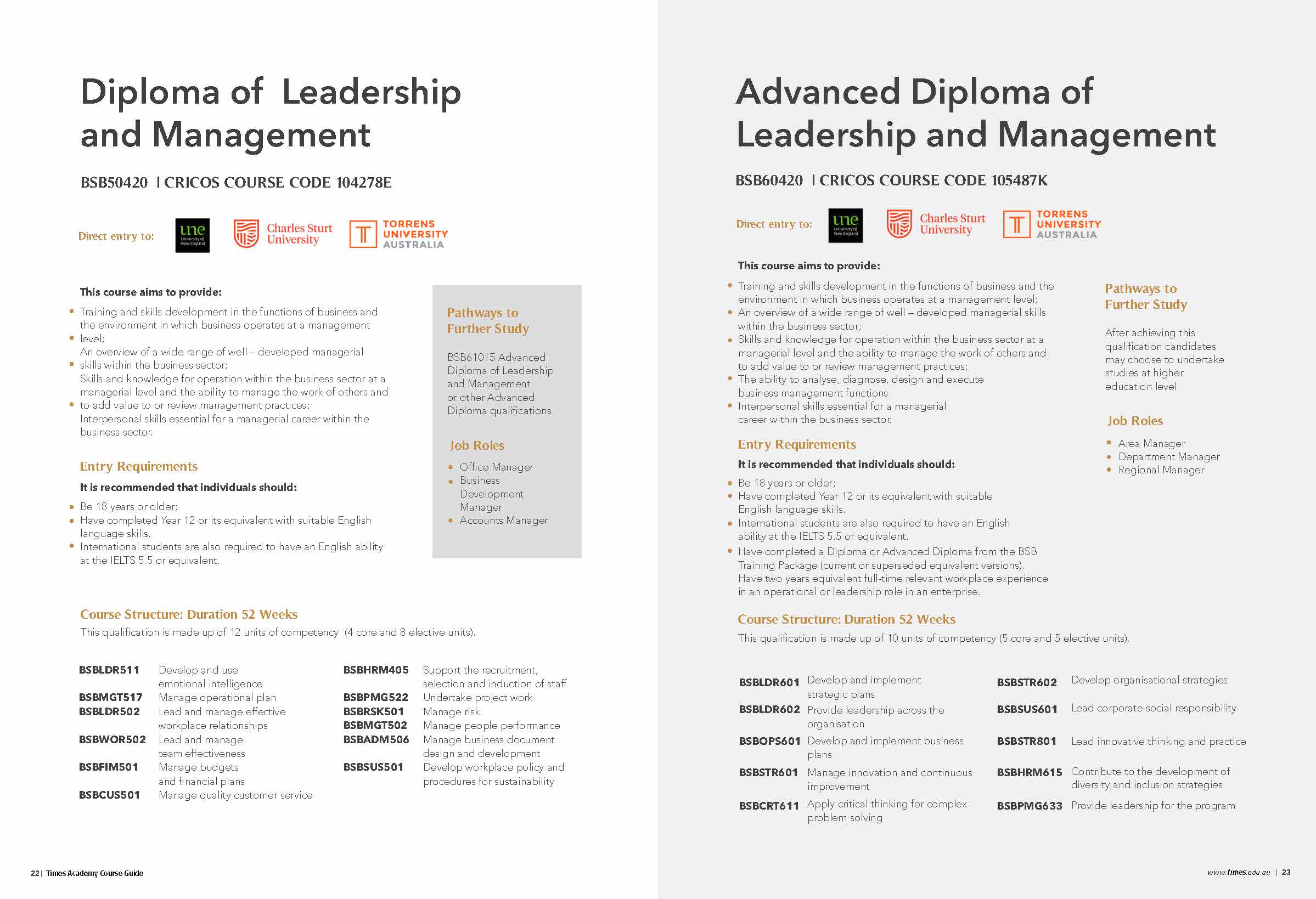 Times Academy course guide page 11