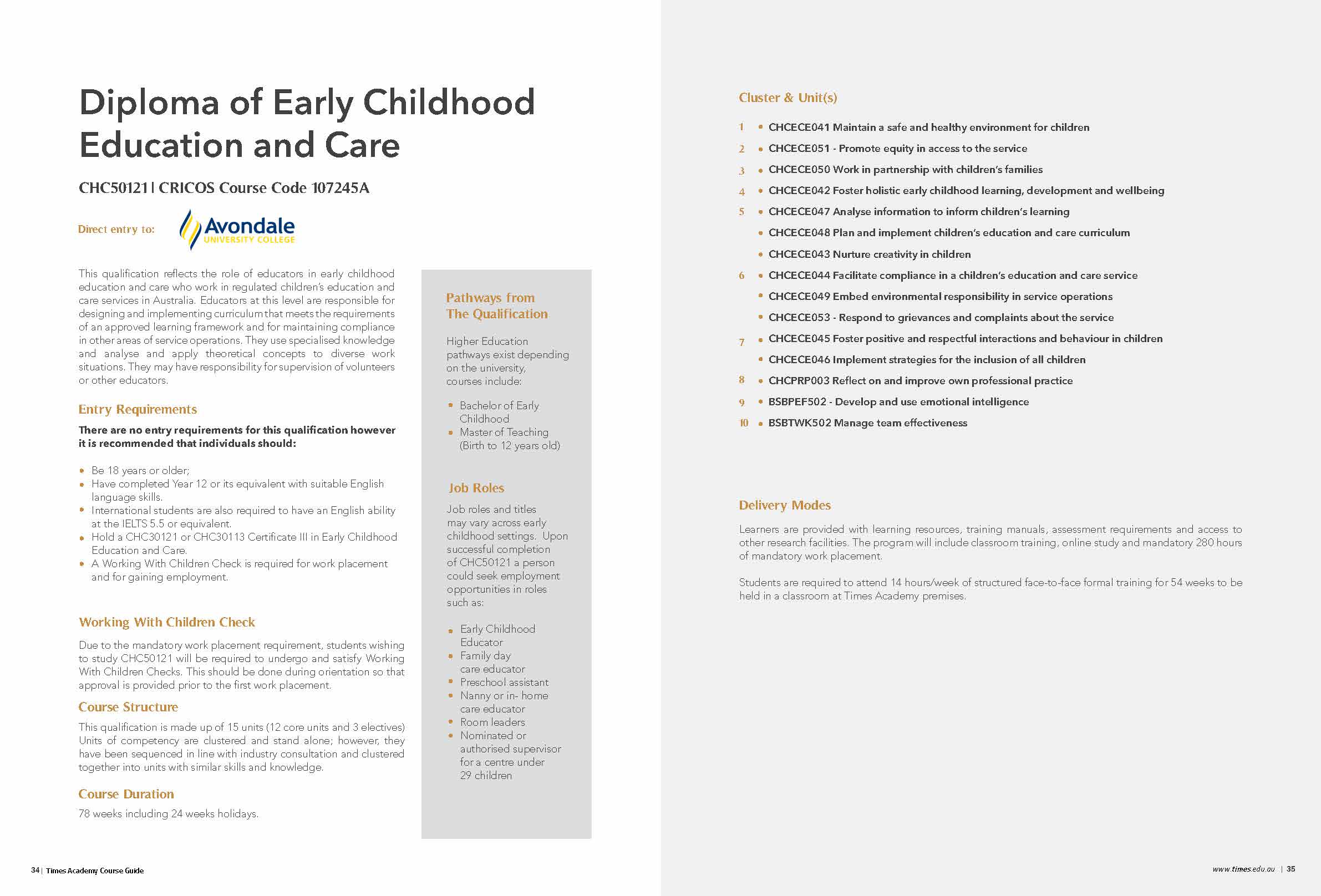 Times Academy course guide page 17